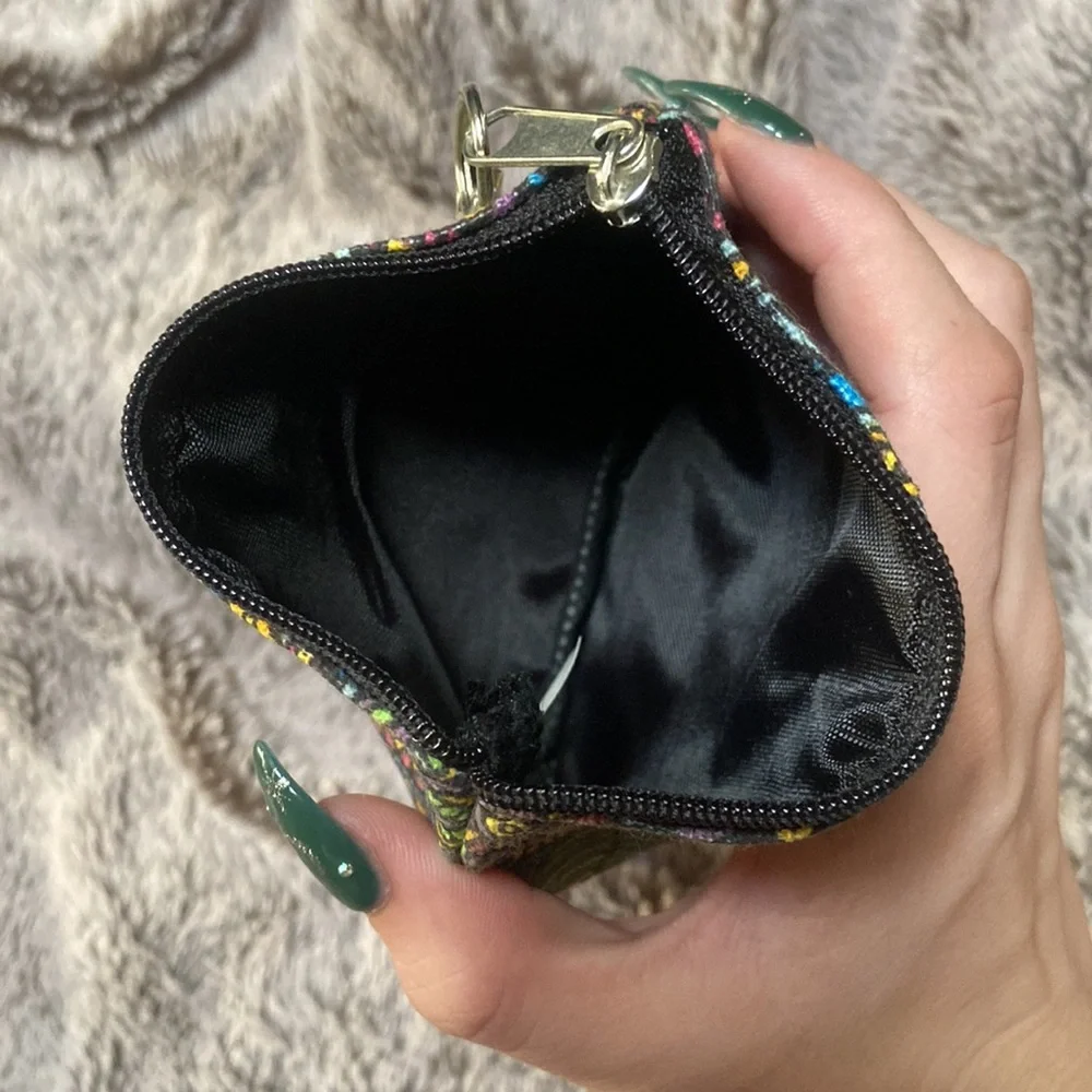 Colorful coin purse with wristlet